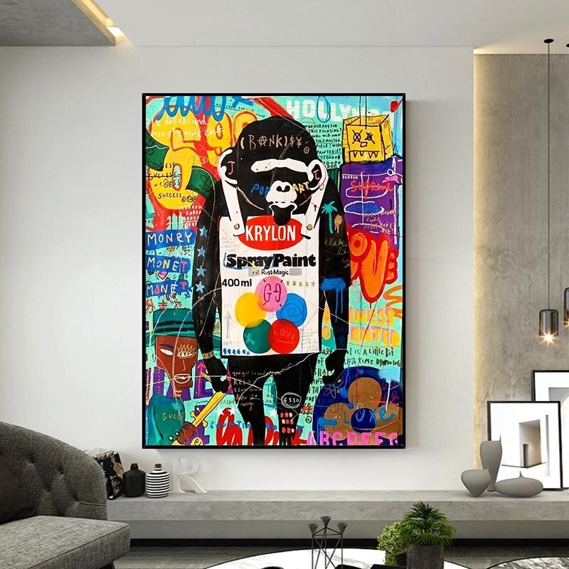 Monkey Men Canvas Wall Art