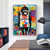 Monkey Men Canvas Wall Art