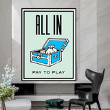 Monopoly All-in-Card-Leinwandkunst