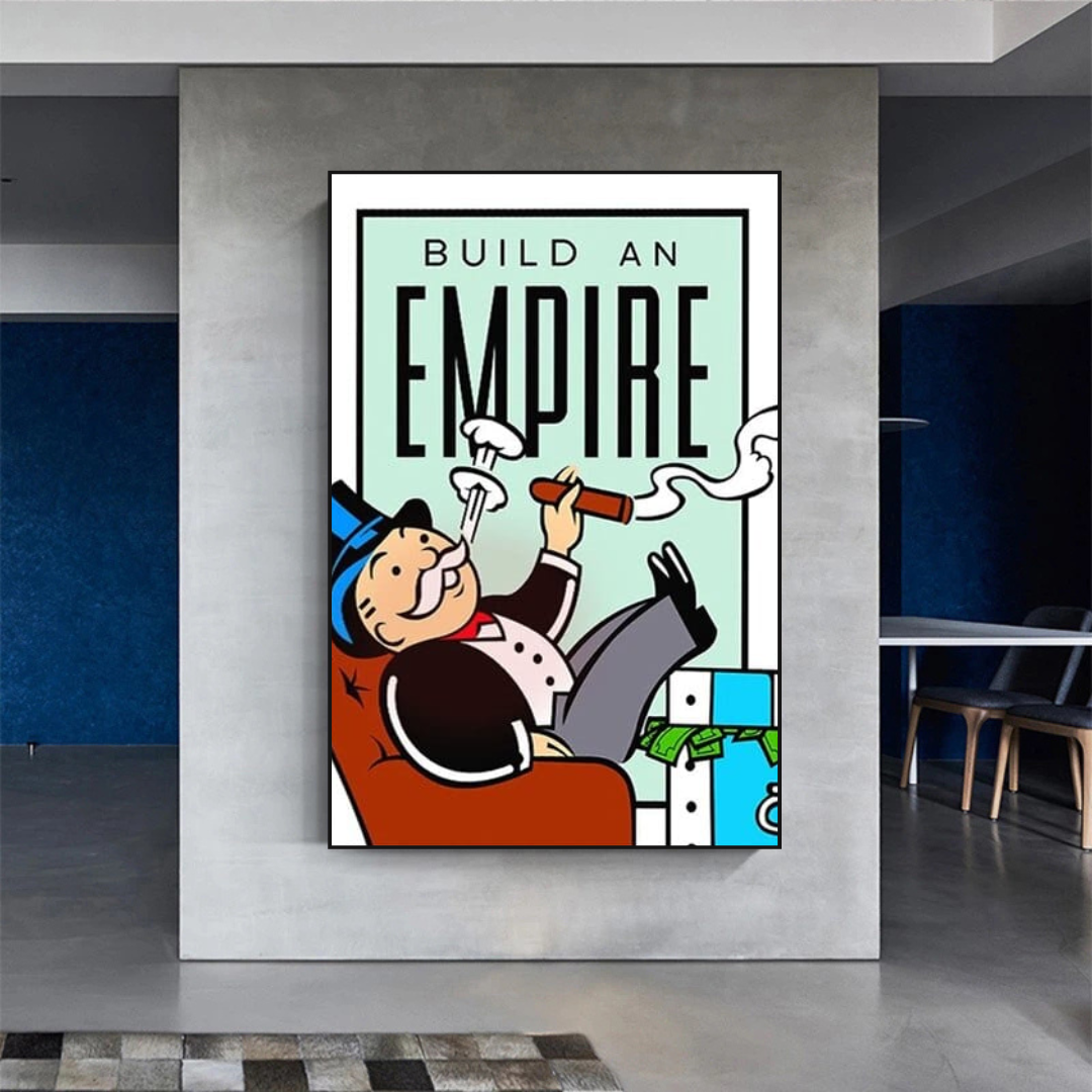 Monopoly Construire une carte Empire Art mural sur toile