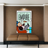 Monopoly Build an Empire Card Canvas Wall Art