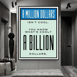 Monopoly Cool Billion Dollars Card Canvas Wall Art