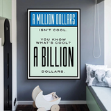 Monopoly Cool Billion Dollars Card Canvas Wall Art