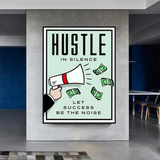 Monopoly Hustle in Silence Karte Leinwand-Wandkunst 