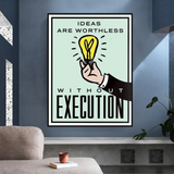 Monopoly Ideas are worthless Card Canvas Wall Art