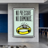 Monopoly No Pressure No Diamonds Card Canvas Wall Art