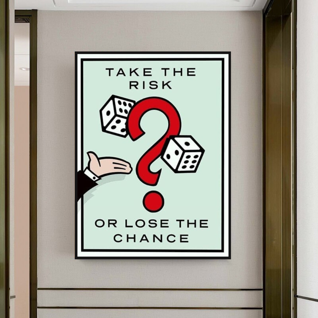 Monopoly Take the Risk Card Canvas Wall Art