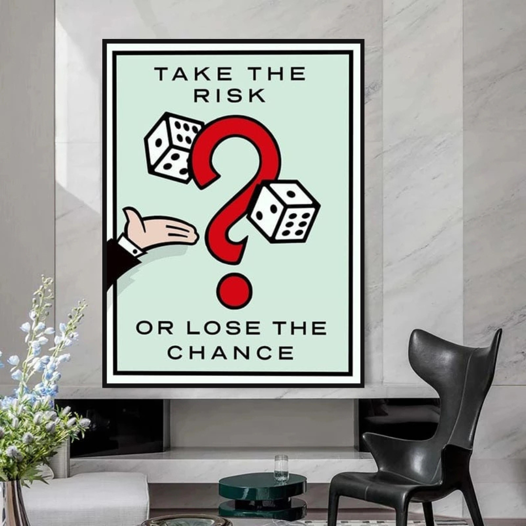 Tableau mural sur toile Monopoly Take the Risk Card