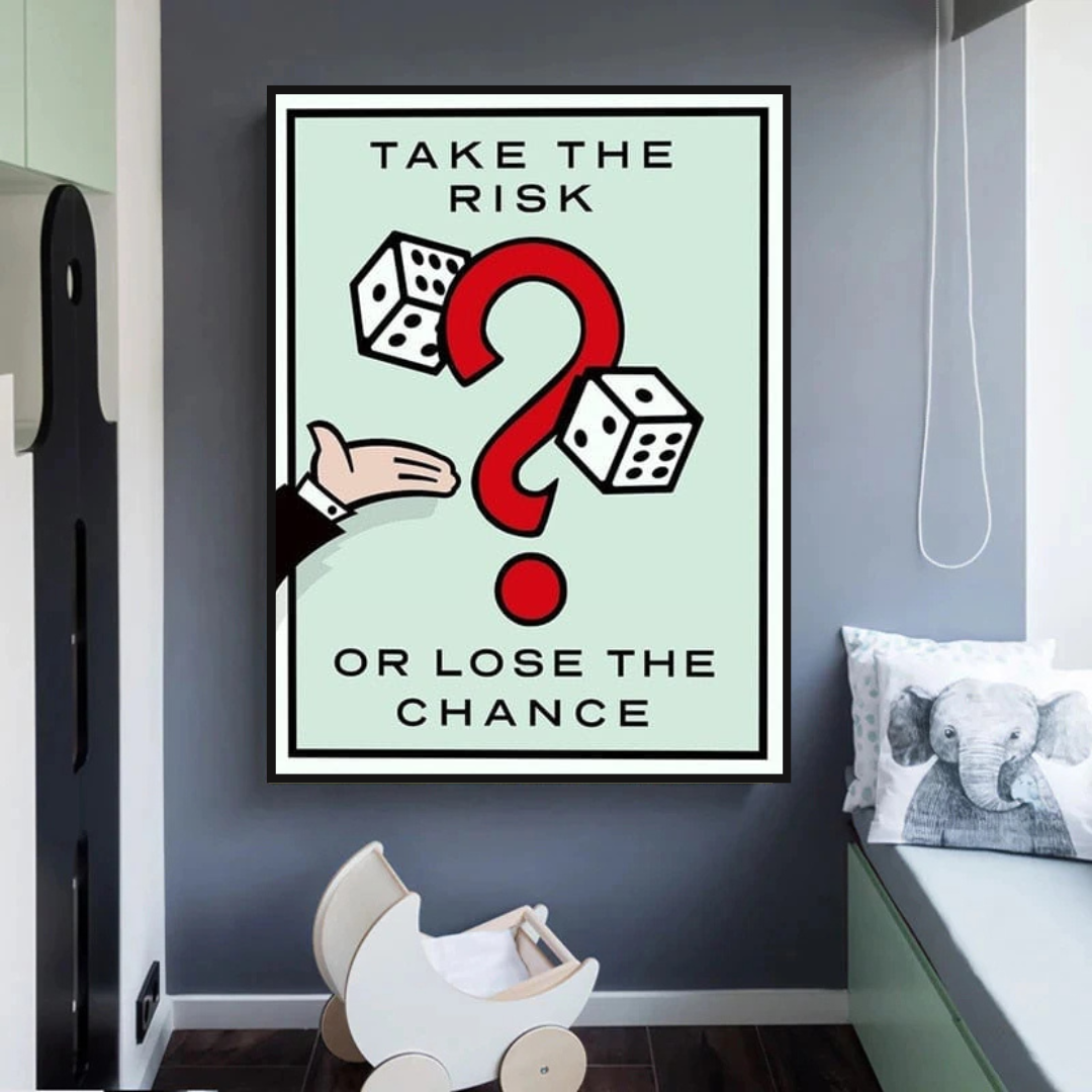 Monopoly Take the Risk Card Leinwand-Wandkunst