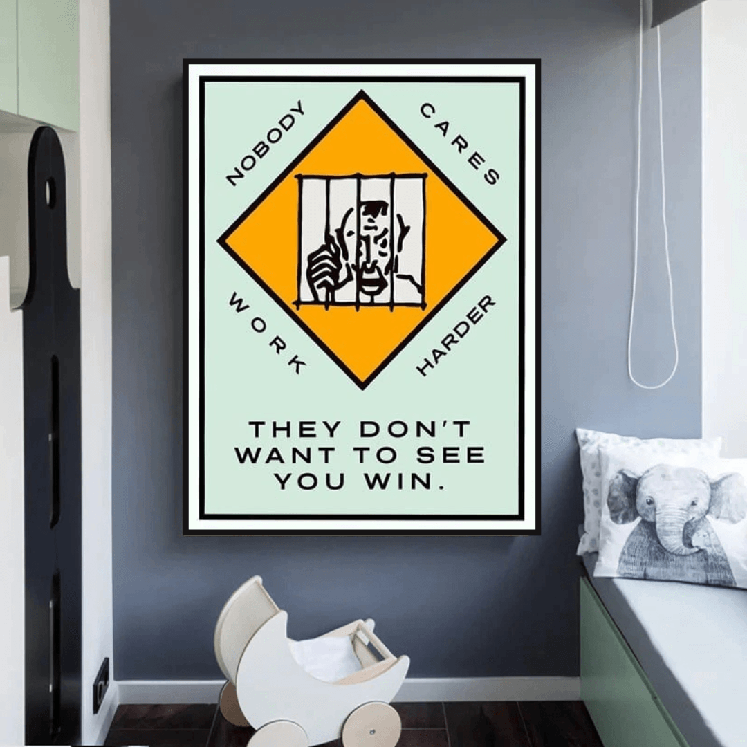 Monopoly They dont want to let you win Card Canvas Wall Art