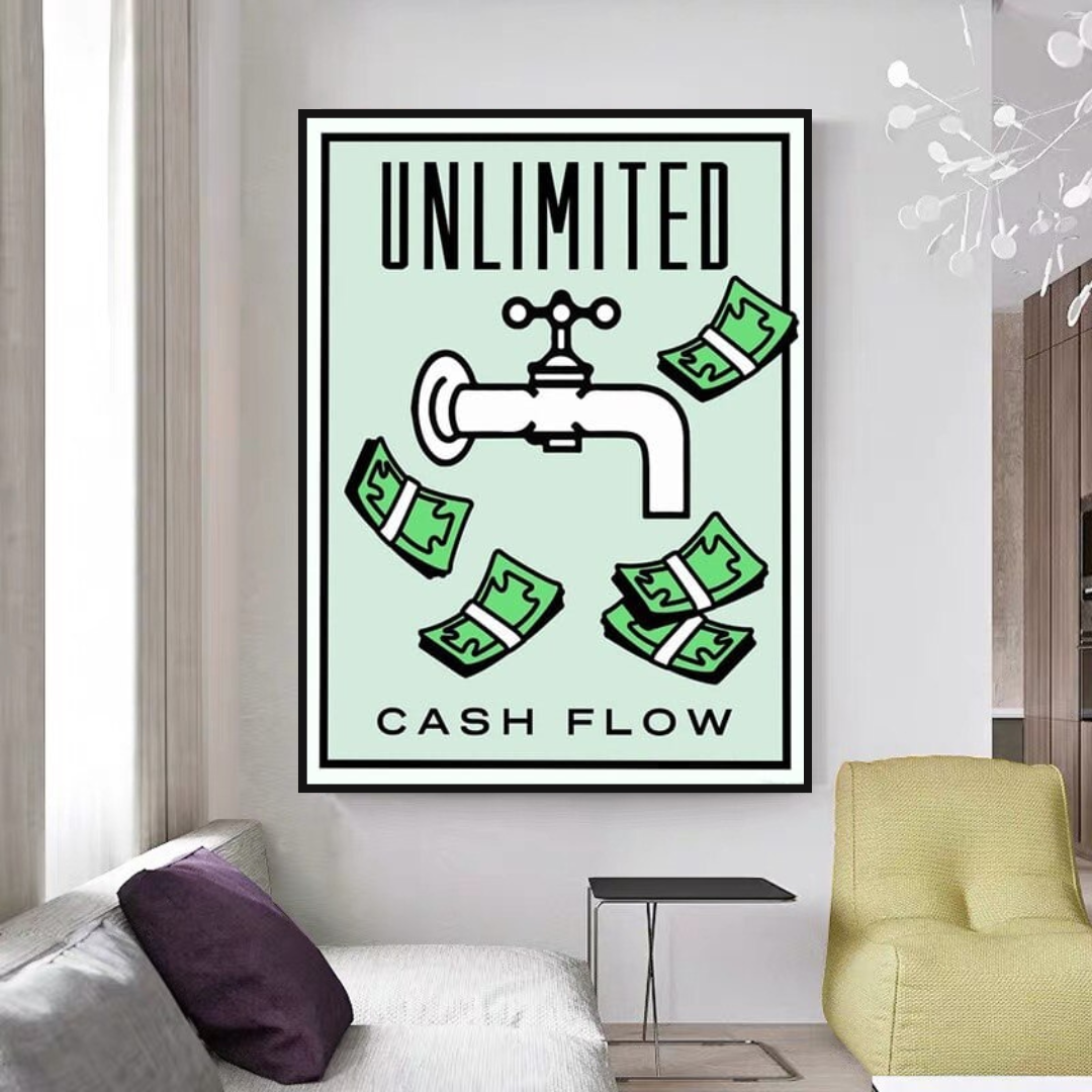 Monopoly Time Is Money Canvas Wall Art