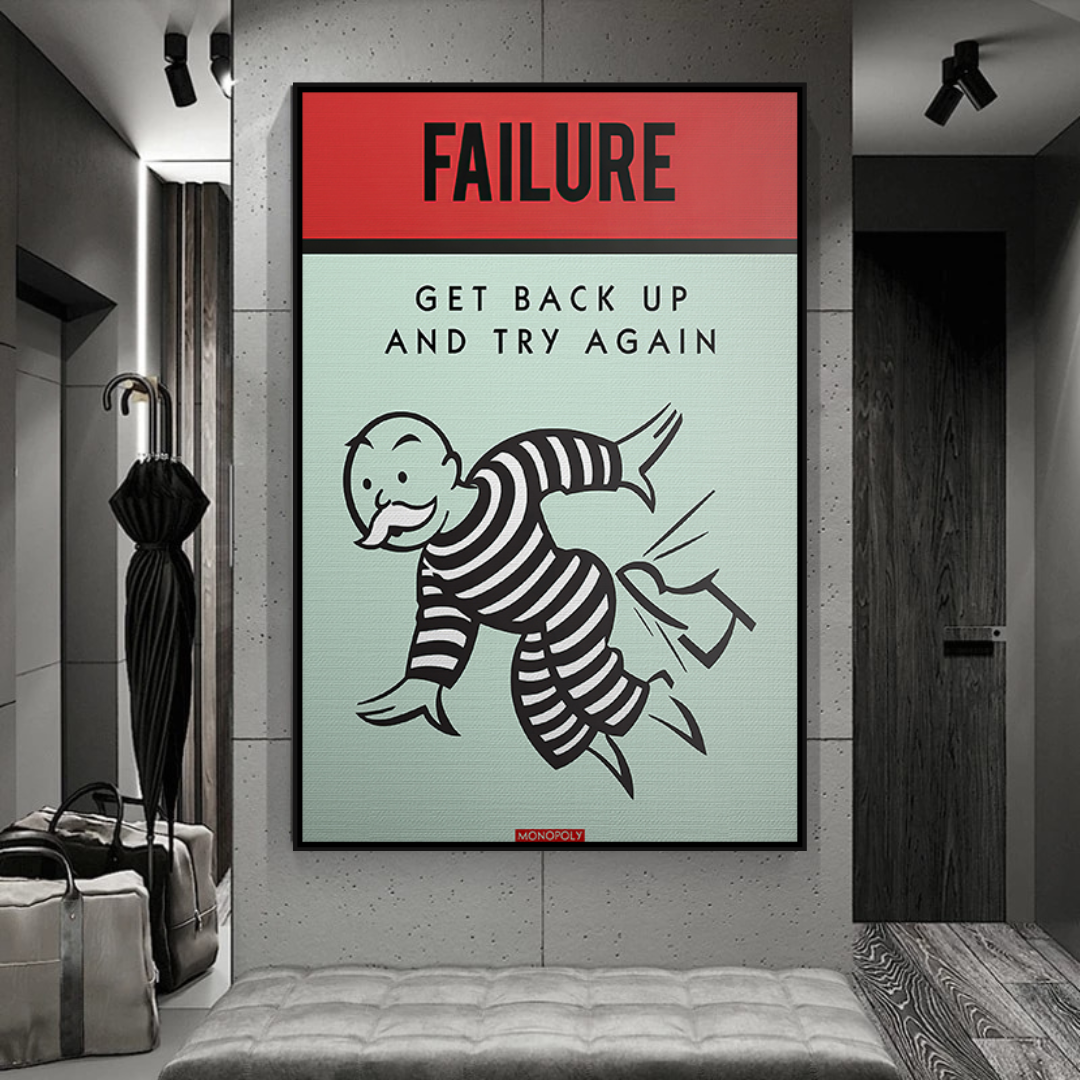 Monopoly's 'Try Again' Canvas Wall Art