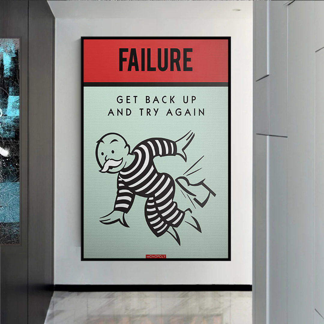 Monopoly's 'Try Again' Canvas Wall Art