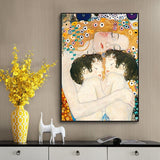 Mère amour bébé jumeau par Gustav Klimt Art mural