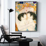 Mother Love Twin Baby By Gustav Klimt Wall Art