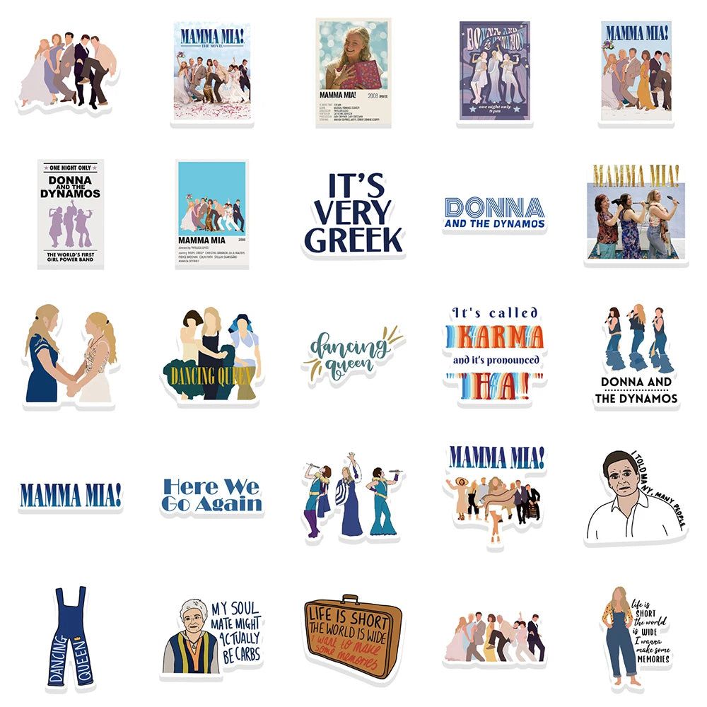 Movie Sticker Pack - Mamma Mia Decorative Collection