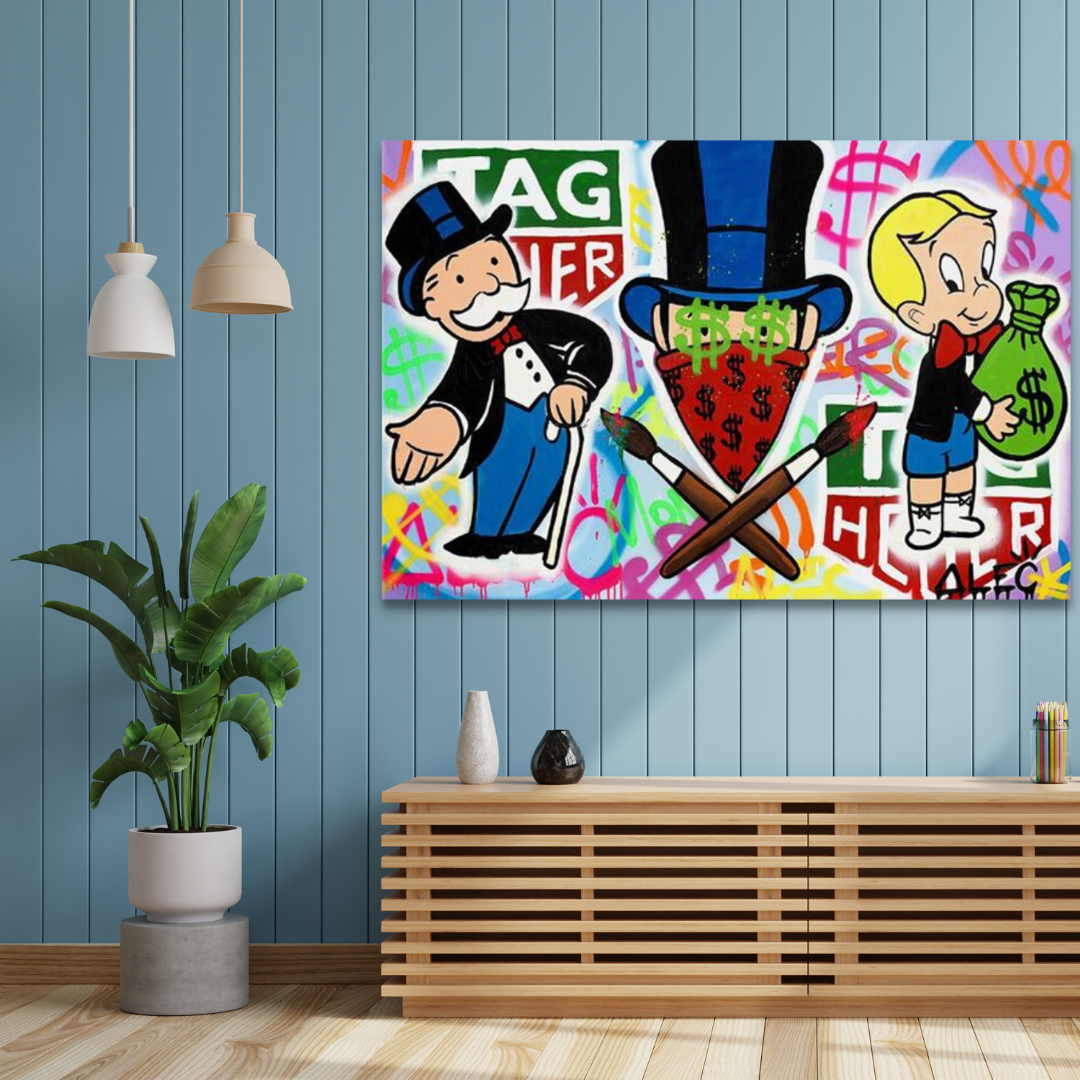 Mr Monopoly und Richie Watch Poster – Sammler-Kunstdruck