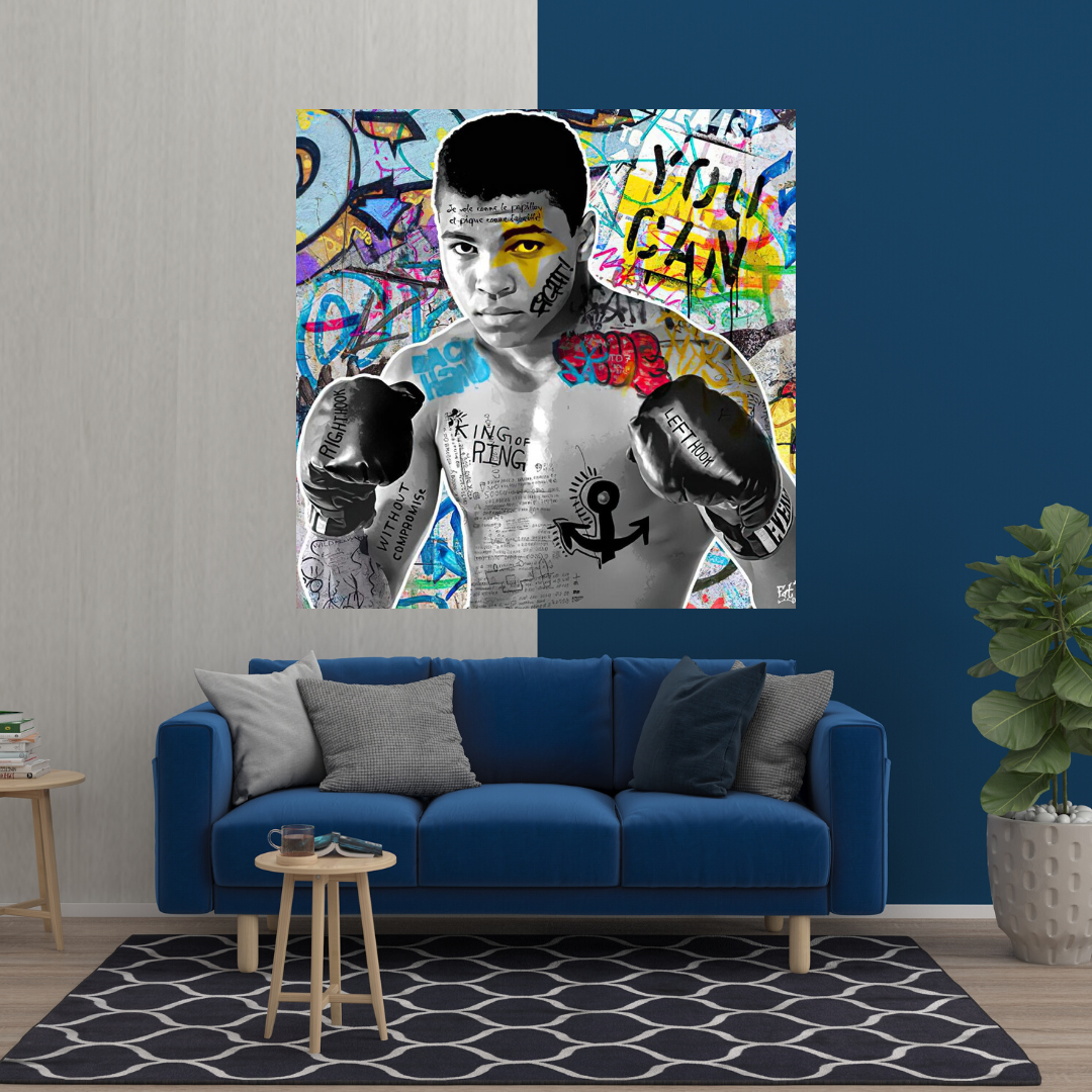 Muhammad Ali Boxer Graffiti Canvas Wall Art