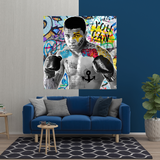 Muhammad Ali Boxer Graffiti Leinwand-Wandkunst 