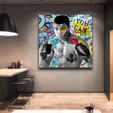 Muhammad Ali Boxer Graffiti Art mural sur toile 