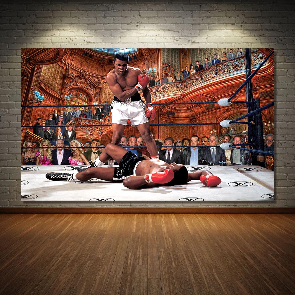 Muhammad Ali VS Liston Boxing Canvas Wall Art