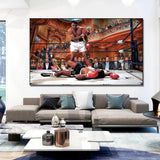 Muhammad Ali VS Liston Boxing Leinwand-Wandkunst