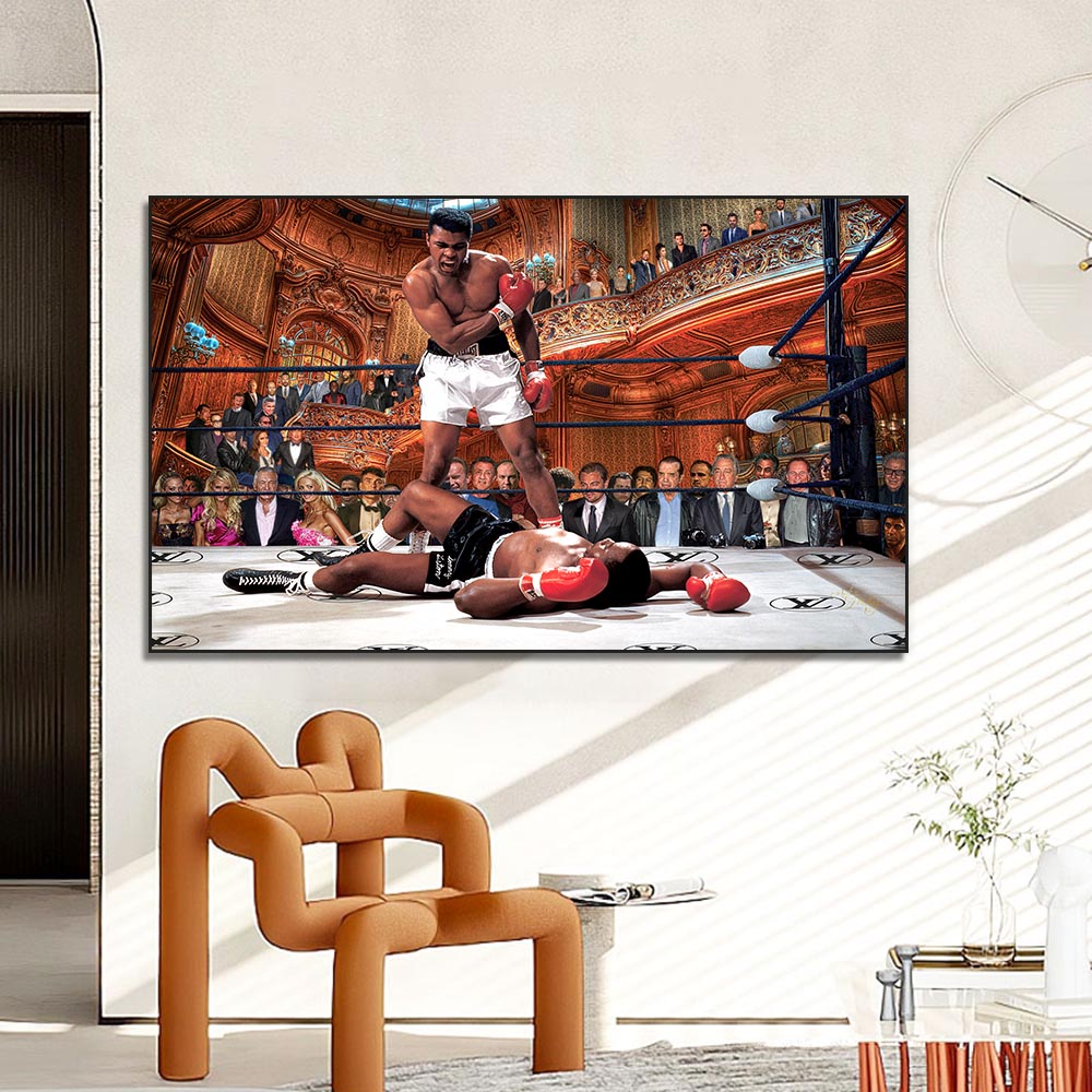 Muhammad Ali VS Liston Boxing Canvas Wall Art