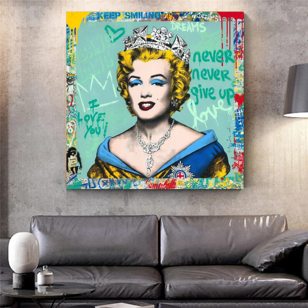 Affiche Never Never Giveup Marilyn - Enhardissez votre courage