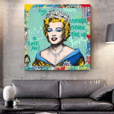 Never Never Giveup Marilyn Poster – Ermutigen Sie Ihren Mut