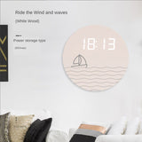 New Chinese living room clock simple and fashionable household electronic clock modern creative digital wall decoration clock