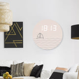 New Chinese living room clock simple and fashionable household electronic clock modern creative digital wall decoration clock