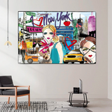 Art mural sur toile New York Love