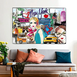 Art mural sur toile New York Love