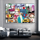 Art mural sur toile New York Love