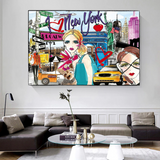 Art mural sur toile New York Love