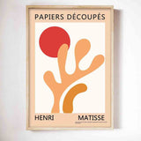 Art abstrait nordique Matisse Poster Art mural sur toile à thème rouge