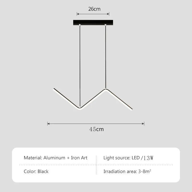 Скандинавская подвесная лампа Art Line LED