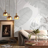 Nordic Tropical Leaves Palm Leaves Wallpaper Mural