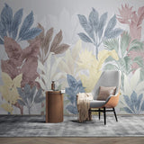 Nordic Tropical Plants Leaf Wallpaper Mural