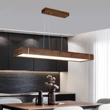 Oak Wood Slate Kitchen Island Lighting