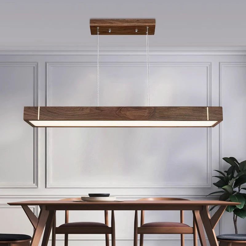 Oak Wood Slate Kitchen Island Lighting