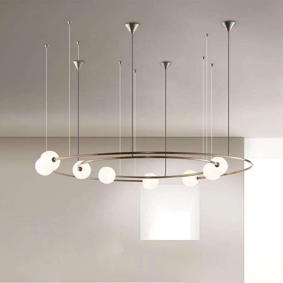 Orbit Glass Ball LED Pendant Chandelier