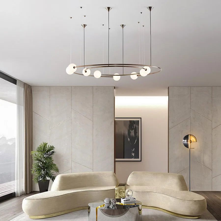 Orbit Glass Ball LED Pendant Chandelier