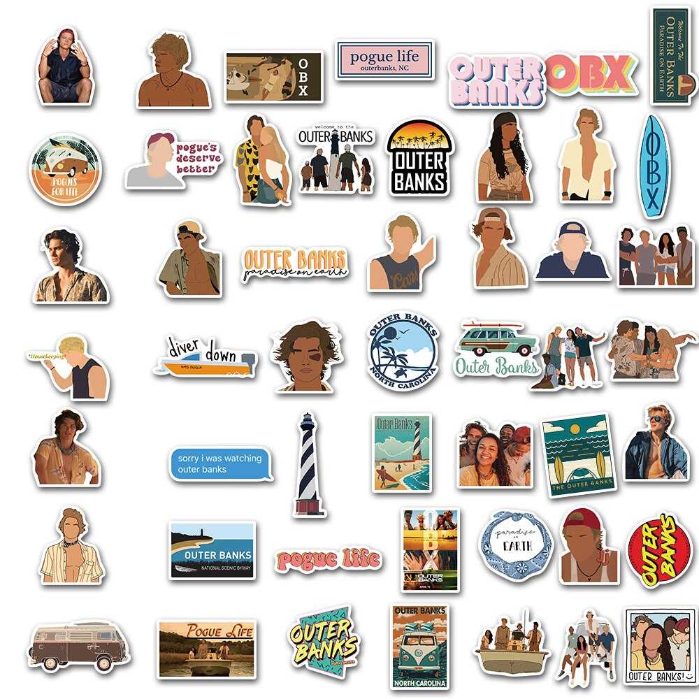 Outer Banks Stickers Pack | Famous Bundle Stickers | Waterproof Bundle Stickers