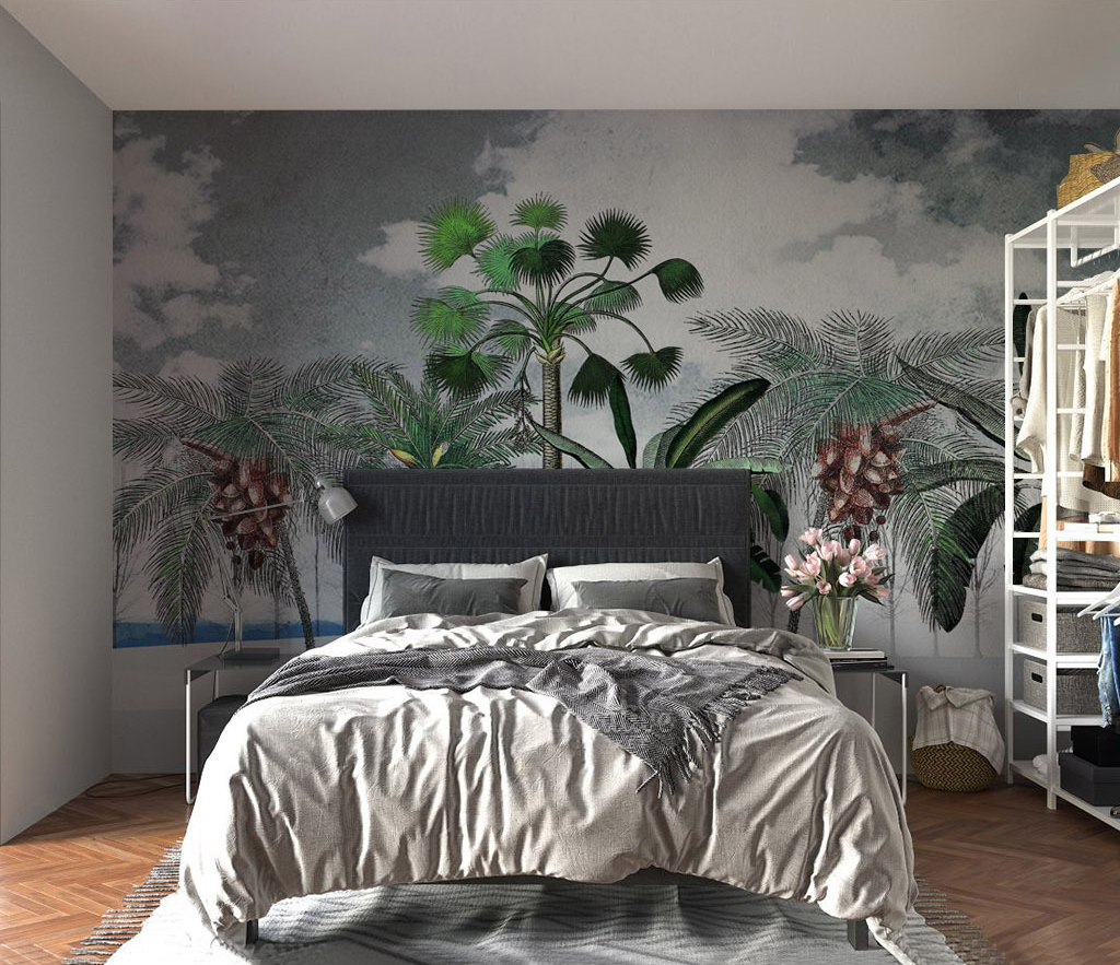 Paradise Dream : peintures murales tropicales en papier peint