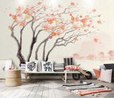 Pastel Tree Watercolour Wallpaper Murals