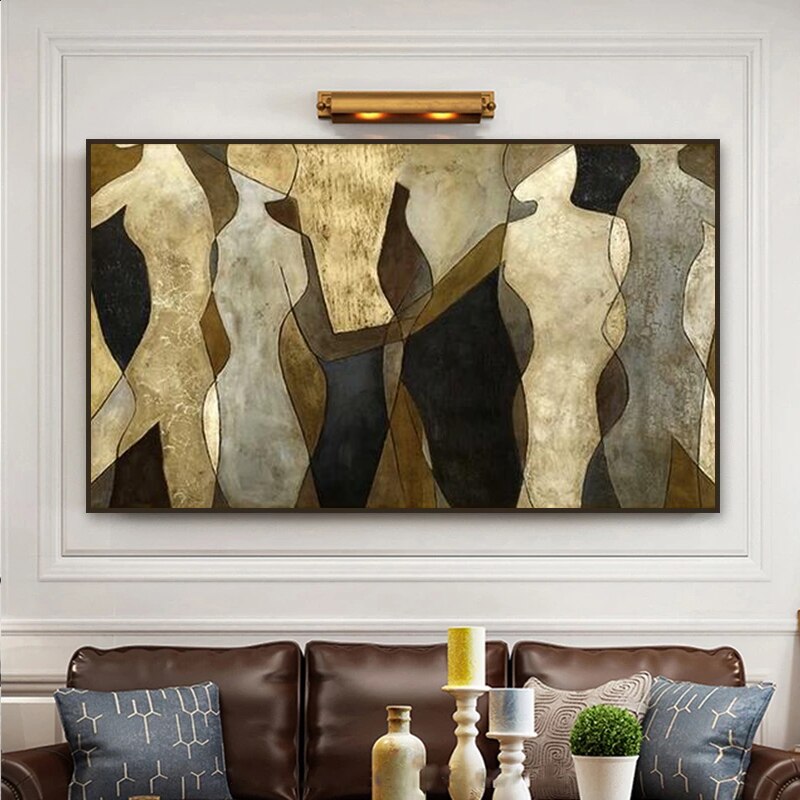 Picasso Wall Art Gold Leaf Texture Canvas Wall Art