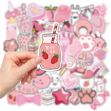 Pink Girl Stickers Pack | Famous Bundle Stickers | Waterproof Bundle Stickers