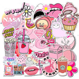 Pink Girl Stickers Pack | Famous Bundle Stickers | Waterproof Bundle Stickers