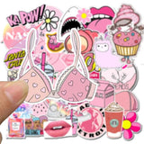 Pink Girl Stickers Pack | Famous Bundle Stickers | Waterproof Bundle Stickers